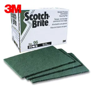 3M 96# Scotch Brite 6" X 9" Medium Green General Purpose Scouring Cleaning Pads