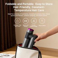 Custom Foldable Mini High Speed Plasma Hair Dryer 6 Speed Temperature Portable Blow Dryer