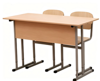 Ensemble de chaises de bureau doubles en bois modernes, réglables et confortables, ergonomiques et durables, pour étudiants, bureau à domicile et salon