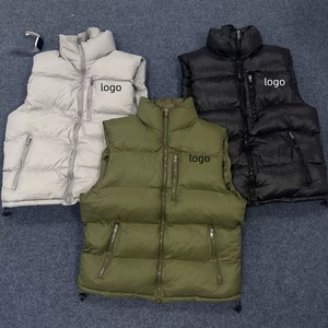 <span class=keywords><strong>Chaleco</strong></span> de Plumón Impermeable Clásico de Invierno con Cuello Alto 100% Algodón, con Logotipo Bordado Personalizado de Alta Calidad OUCHEN - Product Image 1