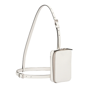 Bolso cruzado de cuero sintético para hombre, bandolera de cuero sintético con logotipo personalizado, color blanco - Product Image 4