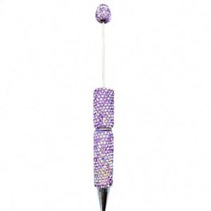 ปากกาพลาสติก DIY พร้อมฝาประดับเพชรเต็มตัว ทนทาน หรูหรา ระยิบระยับ เหมาะสำหรับเป็นของขวัญส่งเสริมการขาย - Product Image 2