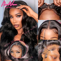 Pelucas de Cabello Humano Virgen Indio Largo Rojizo con Encaje Frontal y Pelo de Bebé, Peluca Completa sin Pegamento Transparente HD 13X4