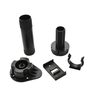 Pied de meuble réglable en plastique PP avec support de montage pour armoire, pied de socle réglable en hauteur