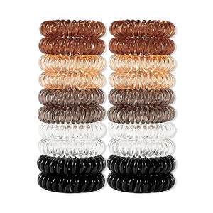 En stock : Élastiques à <span class=keywords><strong>cheveux</strong></span> en <span class=keywords><strong>spirale</strong></span> noirs de 4 cm pour femmes, attaches pour queue de cheval, anneaux à <span class=keywords><strong>cheveux</strong></span>, cordons téléphoniques pour tous types de <span class=keywords><strong>cheveux</strong></span> - Product Image 6