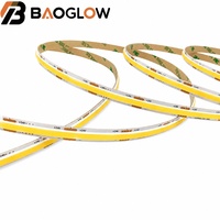 Tira de Luz COB Tipo Dam con Cero Caída de Voltaje, 408 LED por Metro, DC24V 12W/M, Sin Puntos de Luz, Regulable, Flexible