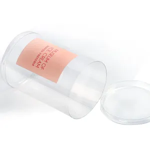 Sealed Bottom Clear Plastic Round Tubes packaging containers with lids made in Shenzhen