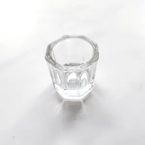 Reusable crystal glass holder cup glass dish mixing cup for eyebrow eyelash tint dye