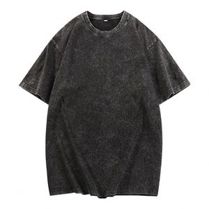 Camiseta Retro de Algodón de Alta Calidad, 250g, Estilo Vintage, Holgada, de Manga Corta, con Hombros Caídos, Lavado Ácido - Product Image 2