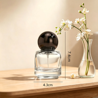 Botella de Vidrio Transparente de 30 ml para Perfume, Botella con Atomizador, Botella Dispensadora de Cosméticos, Botella Vacía para Suero para el Cuidado de la Piel, Venta al por Mayor