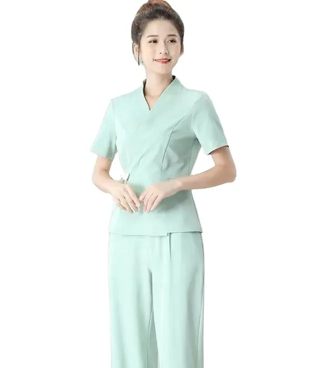 マッサージ療法士のための高品質タイのスパユニフォームカスタムスパユニフォームファッションスタイル
