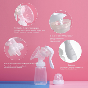 Collecteur de lait maternel portable de 150 ml, pompe manuelle en silicone mains libres <span class=keywords><strong>pour</strong></span> l'allaitement - Product Image 5
