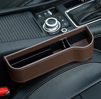 Nouveau luxe en cuir PU siège de voiture côté Gap Filler support de stockage téléphone porte-gobelet boîte de rangement organisateur de voiture