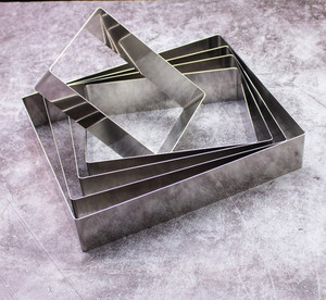 Khuôn Bánh Hình Chữ Nhật Bằng Thép Không Gỉ Cho Nhà Bếp 6*4 Inch Dụng Cụ Cắt Bánh Quy Hình Chữ Nhật Vòng Mousse Dụng Cụ Cắt Bánh Phô Mai - Product Image 3