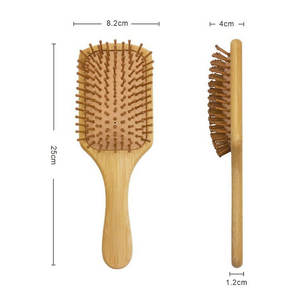 Ensemble de peignes à cheveux en bambou personnalisés, usage quotidien, fonction de <span class=keywords><strong>massage</strong></span> à coussin d'air, salon de beauté, faits à la main, durables, grande taille, artisanat en papier, élégants - Product Image 2