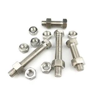 Monel Legering 400 Monel Legering K500 Inconel Legering 718 2.4360 2.4375 2.4668 Din933 Din934 Hex Kop Bouten En Moeren Studs