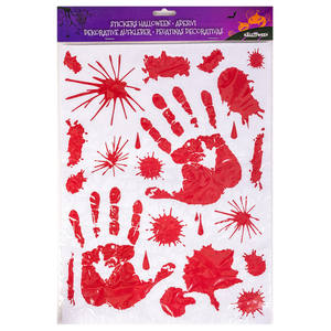 Autocollant de fenêtre avec empreinte de main ensanglantée 30x40cm - Product Image 1