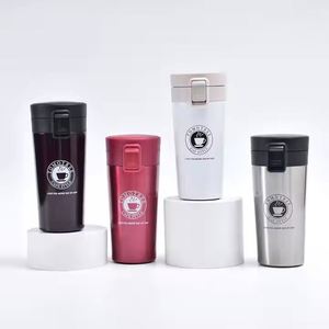 Tazas Térmicas de Acero Inoxidable 304 de Doble Capa al Vacío de 380 ml y 500 ml, Taza de Café Portátil con Tapa Abatible - Product Image 2