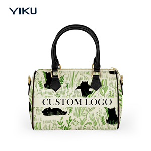 Sac bandoulière personnalisé YIKU 2026 – Vente en gros d'usine – <span class=keywords><strong>Petit</strong></span> sac à main de luxe pour femme avec logo personnalisé – Sac Boston - Product Image 1