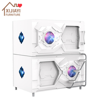 Capsule de sommeil hôtelière moderne Xijiayi en ABS blanc et métal, avec appui-tête réglable en hauteur, écologique, durable, double taille, pour chambre à coucher
