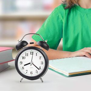 Classic Children Twin Bell Alarm <b>Clock</b> <b>Metal</b> Aloud Alarm Button Backlight Silent Quartz Alarm <b>Clock</b> with Roman Numerals - Product Image 6