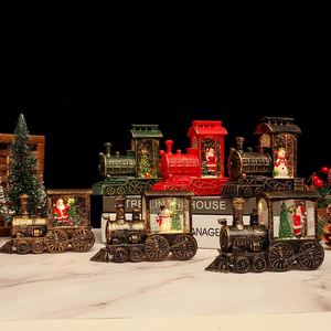 Nueva Lámpara LED de Viento con Forma de Tren de Papá Noel Navideño, Pequeña, con Inyección de Agua, Funciona con Pilas, de Plástico, Decoración para el Hogar y Escritorio, Regalo - Product Image 2