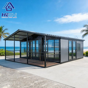 บ้านสำเร็จรูปโครงสร้างเหล็กขนาด 40 ฟุต 20 ฟุต แบบขยายได้ 1 2 3 4 5 ห้องนอน บ้านพับได้ ราคาประหยัด บ้านโมดูลาร์ - Product Image 1