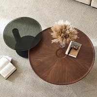 Table à thé design moderne noyer style calme minimaliste luxe sens avancé petits appartements style italien en bois verre