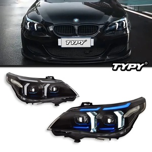 New TYPY 24V 50W 6000K Dual-Color LED Headlight Assemblies for 5 Series E60 2003-2010 <b>Daytime</b> <b>Running</b> <b>Lights</b> Turn Signals - Product Image 2