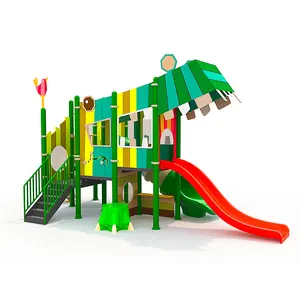 恐龙主题游乐园游乐设备户外游乐场定制塑料滑梯