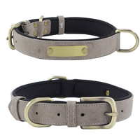 Vente en gros, cuir PU souple, collier de luxe personnalisé pour chien et chat, laisse pour animaux de compagnie, collier pour chiens