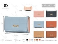Portafoglio da donna a tre ante di medie dimensioni in materiale PU stile minimalista - Product Image 1