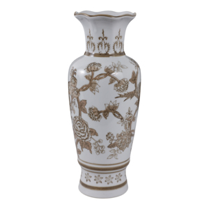 Vaso decorativo in ceramica con disegno di uccelli e rampicanti per l'arredamento della casa, perfetto vaso per fiori per camera da letto e soggiorno - Product Image 3