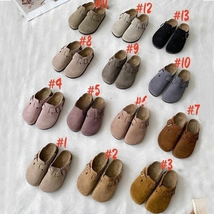 Birkenstocks Sabots plats unisexes élégants en cuir de haute qualité Birken Mules légers pour intérieur/extérieur en cuir véritable souple - Product Image 4