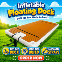 Plateforme flottante gonflable sur mesure 3M 4M, île flottante portable pour yacht, tapis flottant pour fête aquatique