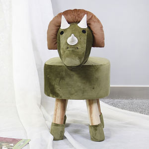 2021 osmanlı fabrika özelleştirilmiş taklit kürk karikatür şekli çocuklar ahşap hayvan ahşap tabure çocuk dışkı - Product Image 4