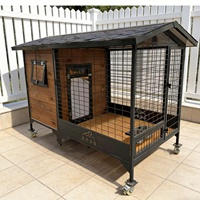 Rustic Log Cabin Style Outdoor Cat Shelter - Chinked Timber Construction for Woodland Retreats