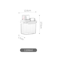 Distributeur de détergent assouplissant Design moderne durable sans BPA en plastique clair étiquettes amovibles stockage de blanchisserie mesure