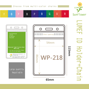 LUMEF-Portatarjetas de identificación de trabajo de PVC de alta transparencia, duradero, resistente al agua, Premium, con cordón, 2017 - Product Image 2