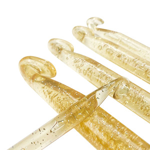 Crochet en cristal, crochet en plastique gras transparent, aiguille à pull, outil à tricoter en <span class=keywords><strong>laine</strong></span> épaisse - Product Image 2