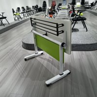 Bureau d'étudiant mobile en métal, style minimaliste moderne, pliable, pour la maison ou le bureau