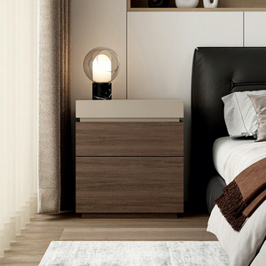 Comodino Rustico Minimalista Italiano Multifunzionale con 4 Cassetti Nascosti in Legno - Product Image 2