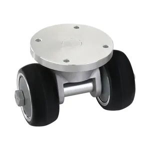 JP AGV intelligent robot casters 2.5/3/4 inch polyurethane pu wheels round base plate casters High load bearing wheels