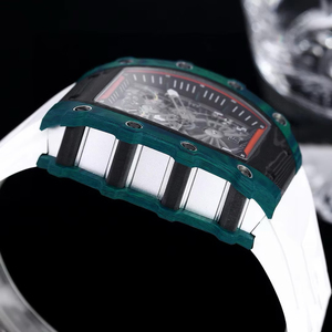 Reloj Mecánico Automático de Lujo para Hombre, Diseño de Barril, Ligero, con Cristal de Zafiro y Fibra de Carbono Degradada, Personalizado, 2026 - Product Image 3