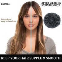 Meilleure vente 4 pièces/ensemble Bonnets pour cheveux en satin avec large bande extensible Bonnets pour soins capillaires pour femmes