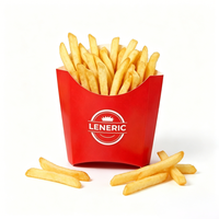 Boîte à frites en carton blanc anti-graisse personnalisée pour la vente en gros de services de restauration rapide à emporter