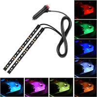 Éclairage d'ambiance LED transfrontalier pour voiture, éclairages de plancher monochromes 1-vers-2 et 1-vers-4, lumières décoratives colorées pour voiture
