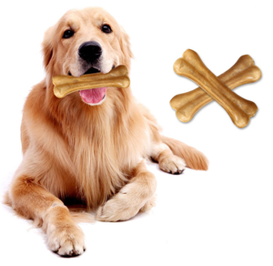 Grosir Alami Gourmet Rasa Gigi Hickory Chewraw Bentuk Asap Kulit Chewraw Tekan Menekan Kudapan Anjing Kulit Mentah Tulang Padat - Product Image 4