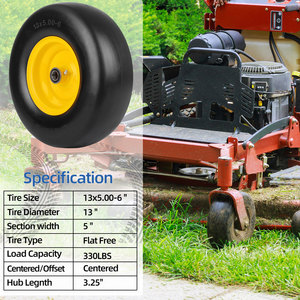 13 "X 5.00-<span class=keywords><strong>6</strong></span> Tondeuse à gazon sans plat Roue à bande de roulement lisse, mousse PU Tondeuses à rayon de rotation zéro Pneu et roue - Product Image 3