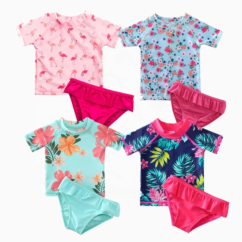 Summer toddler children girl swimming suits cute swimsuit boutique ruffles baby girls bathing suits